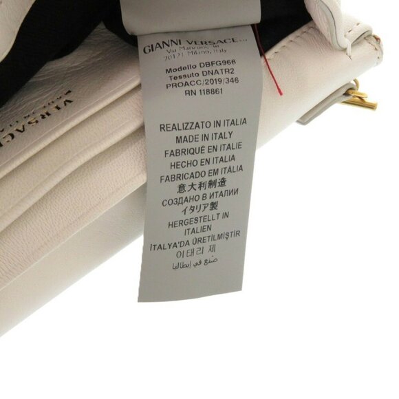 VERSACE White Leather Shoulder Bag - Picture 10 of 11